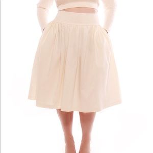 Jibri Size 2 Red High Waisted Skirt with Pockets